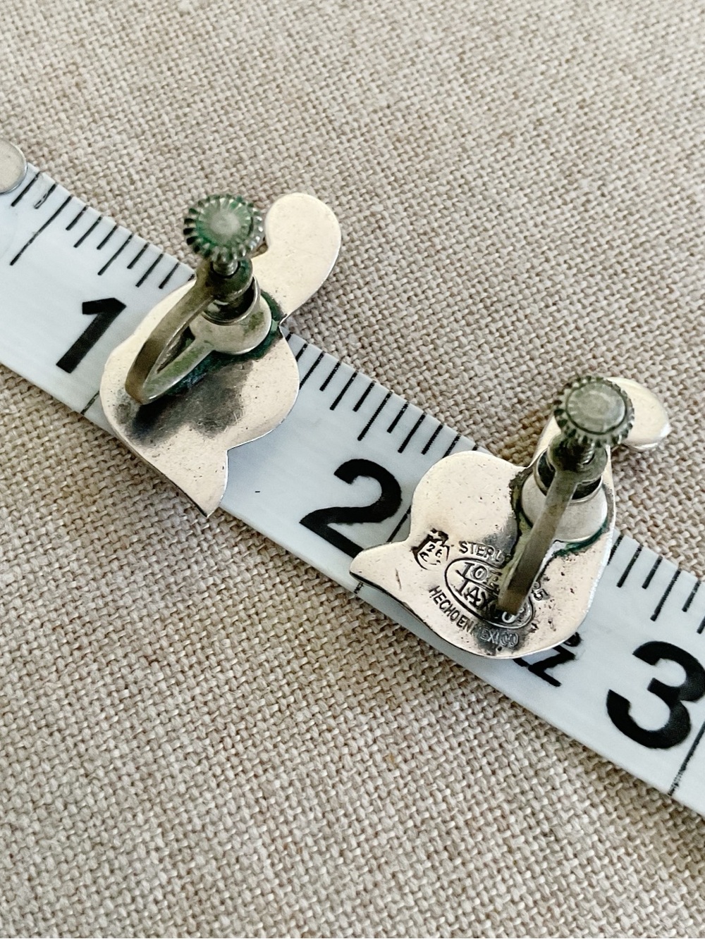 Vintage Gerardo López Taxco Sterling 925 Screw Back Earrings Eagle 26 - Picture 8 of 9